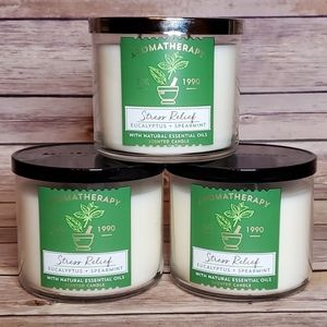 NEW BATH & BODY WORKS STRESS RELIEF WICK CANDLE